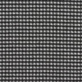 Dzianina płaszczowa strecz w małą kratkę – jasnoszary/czerń,  Dzianina płaszczowa strecz w małą kratkę – jasnoszary/czerń,