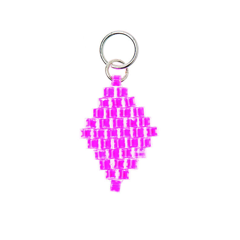 Przywieszka Brick Stitch Romb [10 mm  x 15 mm] | Rico Design – pink,  image number 1
