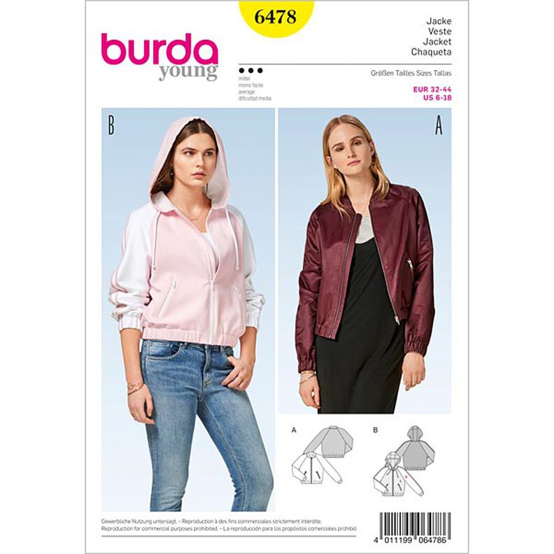 Kurtka | Wdzianko, Burda 6478 | 32 - 44,  image number 1