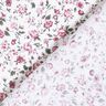 Popelina bawełniana w delikatne róże – biel/malwa,  thumbnail number 4