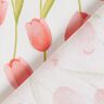 Tkanin dekoracyjna Half panama tulipany – kość słoniowa/homar,  thumbnail number 4