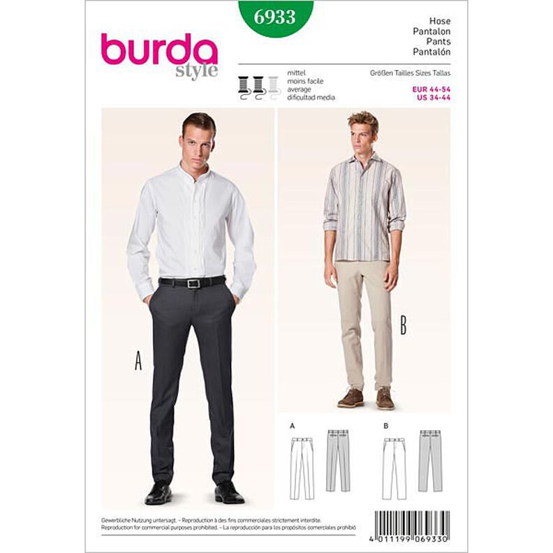 Spodnie męskie – wąskie, Burda 6933,  image number 1