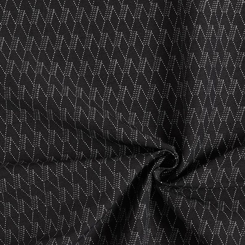 Dżins strecz w abstrakcyjne romby – czerń,  image number 3