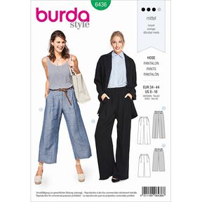 Spodnie | Spodnie culotte, Burda 6436 | 34 - 44, 
