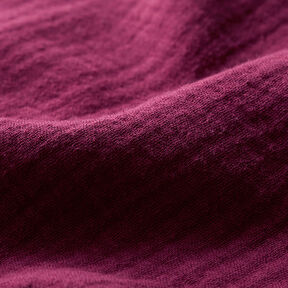Muślin / Tkanina double crinkle – bordo, 