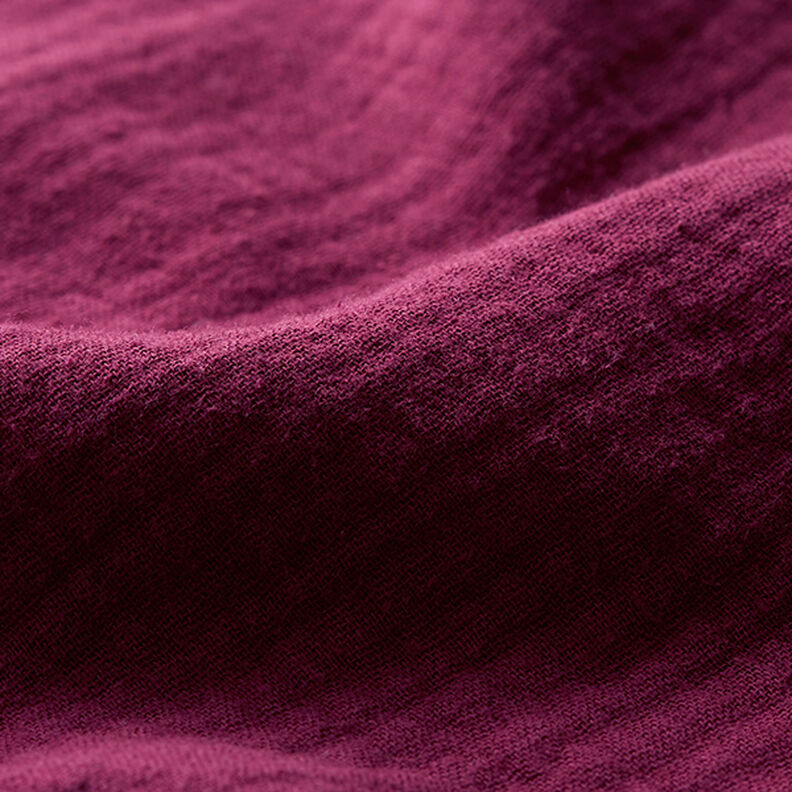 Muślin / Tkanina double crinkle – bordo,  image number 3