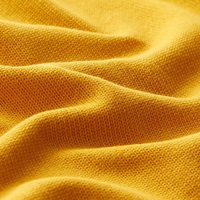 Dzianina swetrowa bawełniana – żółty curry,  image number 2