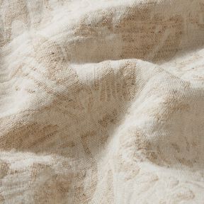 Muślin / Tkanina double crinkle Mieszanka lnu Kwiaty – migdałowy, 