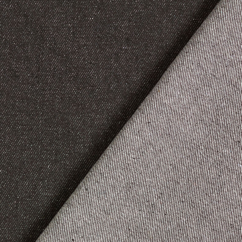 Gruby denim bawełniany – czerń,  image number 3