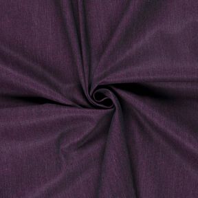 Denim z mieszanki bawełny, melanż – bakłażan, 