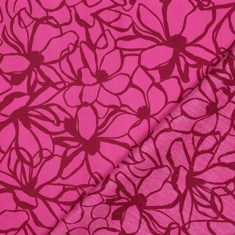 Satyna bawełniana Magnolia | Nerida Hansen – intensywny róż/ciemnoczerwony,  image number 4