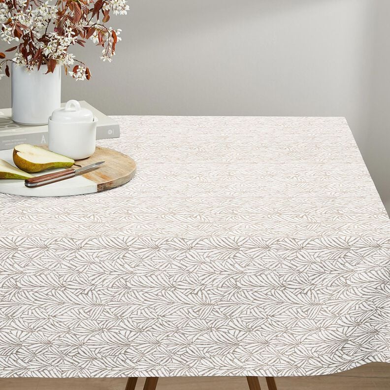 Bawełna powlekana abstrakcyjne liście palmowe &ndash; kreci/kość słoniowa,  image number 6