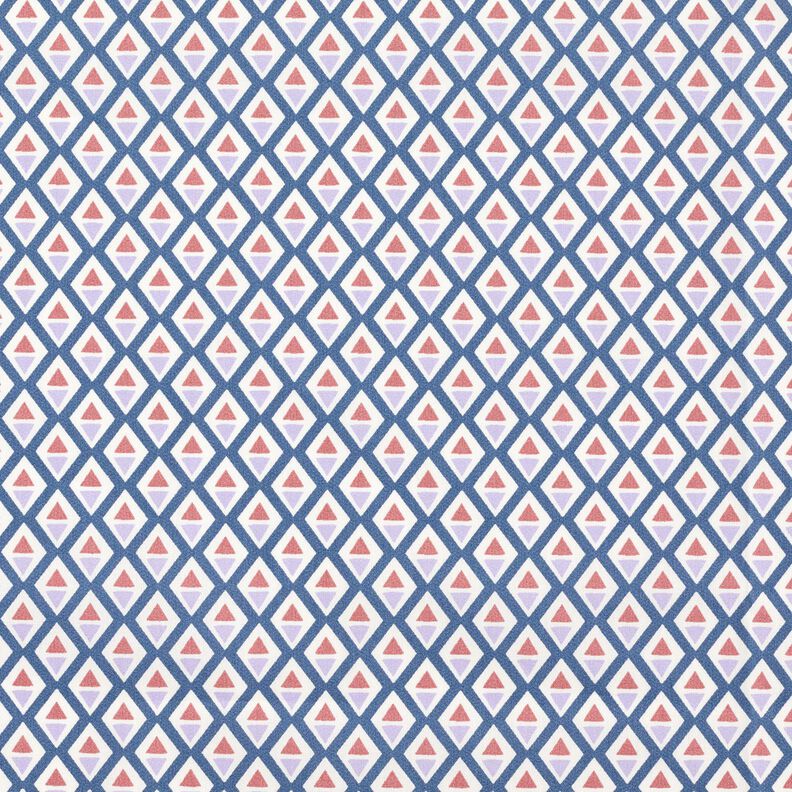 Bawełna powlekana małe romby – błękit/biel,  image number 1