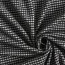 Dzianina płaszczowa strecz w małą kratkę – jasnoszary/czerń,  thumbnail number 3