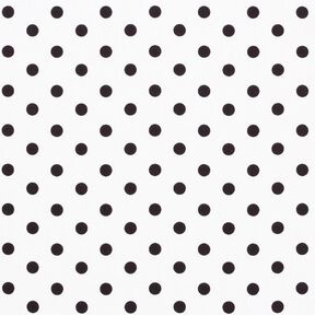 Popelina bawełniana Duże kropki &ndash; biel/czerń, 