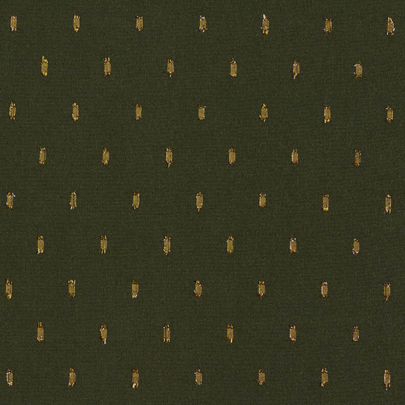 Tkanina wiskozowa w błyszczące krople – ciemna zieleń,  image number 1
