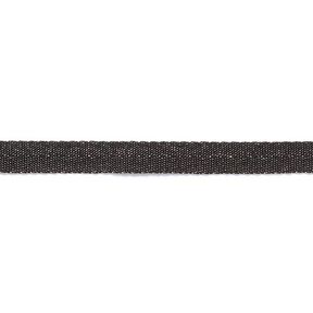 Taśma tkana Metaliczny [9 mm] – czerń/srebrny metaliczny, 