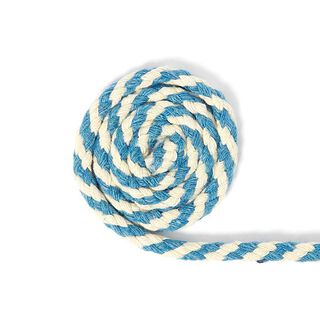 Sznurek bawełniany Two Tone [6 mm] 5 - turkusowy/naturalny, 