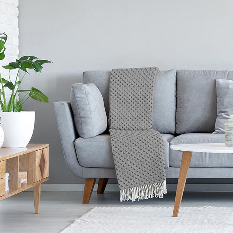 Miękki polar tłoczone kropki – szary,  image number 5