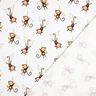 GOTS Dżersej bawełniany Małpki w dżungli nadruk cyfrowy | Poppy Fabrics – biel/ciemny brąz,  thumbnail number 3