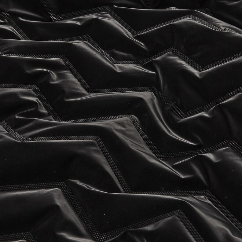 Tkanina pikowana Wzór Chevron przypominający w dotyku brzoskwiniową skórkę | Katia Fabrics – czerń,  image number 7