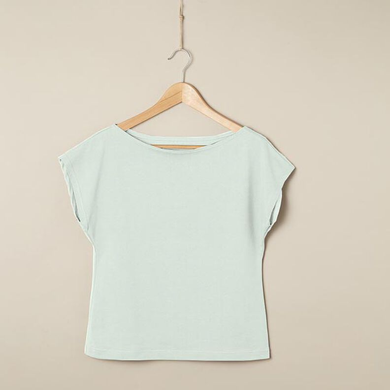 Dżersej bawełniany średniej ciężkości jednokol. – zieleń trzcinowa,  image number 6