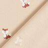 Dżersej bawełniany małe liski – piasek,  thumbnail number 4