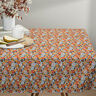Tkanina bawełniana Kreton kolorowe kwiaty – jasnoniebieski jeans/pomarańcza,  thumbnail number 6