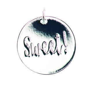 Przywieszka Sweet [Ø17 mm] | Rico Design – srebro metaliczny, 