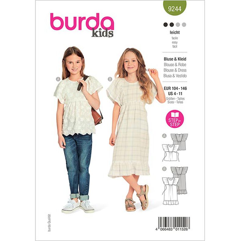Sukienka / Bluzka  | Burda 9244 | 104-146,  image number 1