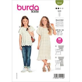 Sukienka / Bluzka  | Burda 9244 | 104-146, 
