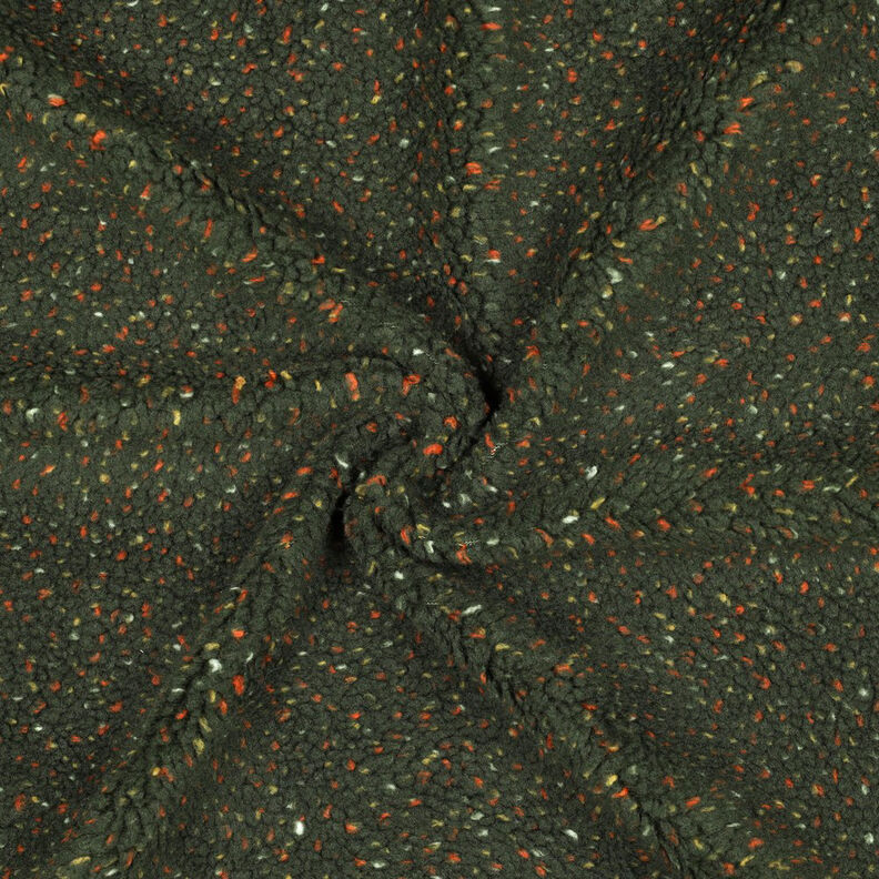 Puszysty plusz Tweed Melanż | Poppy Fabrics – ciemna zieleń, image number 3