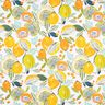Tkanin dekoracyjna Diagonal bawełniany Owoce egzotyczne – biel,  thumbnail number 1