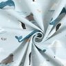 Tkanin dekoracyjna Half panama zwierzęta w lodowej krainie – błękit/biel,  thumbnail number 3