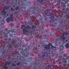 Popelina bawełniana polne kwiaty | Poppy Fabrics – lawendowy, 