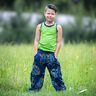 Dżersej bawełniany tęczowy smok o wyglądzie denimu | Glitzerpüppi – czarnoniebieski/indygo,  thumbnail number 7