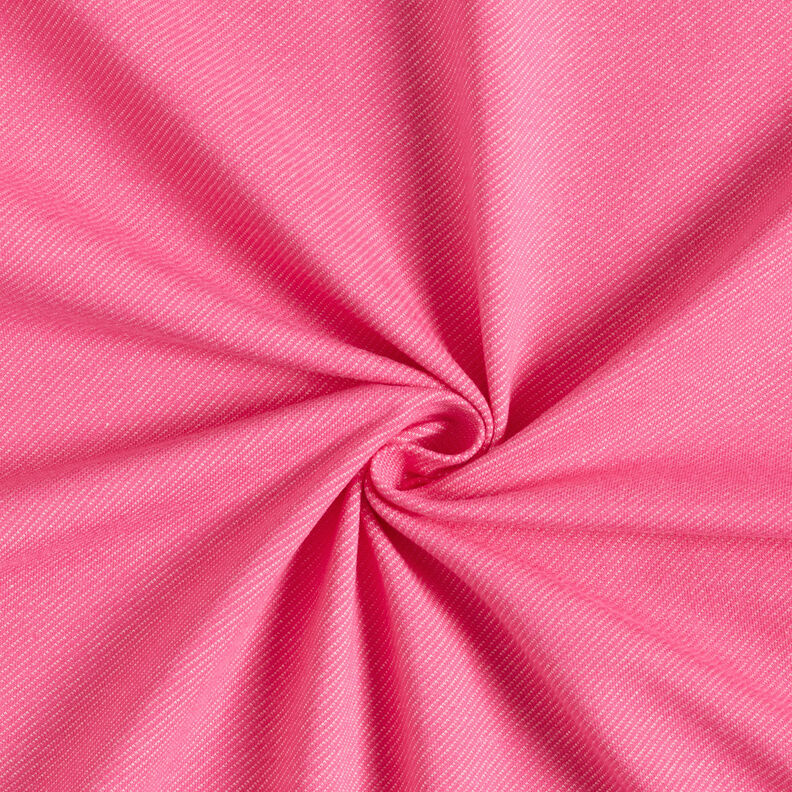 Dżersej bawełniany wygląd dżinsu – neonowy pink,  image number 1