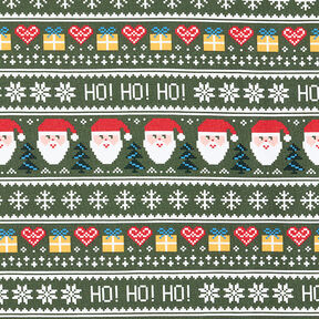 French Terry – Ho! Ho! Ho! – ciemna pinia, 