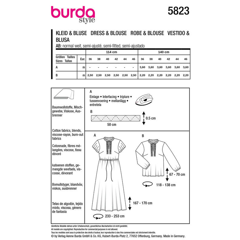 Sukienka / Bluza | Burda 5823 | 36-46,  image number 9
