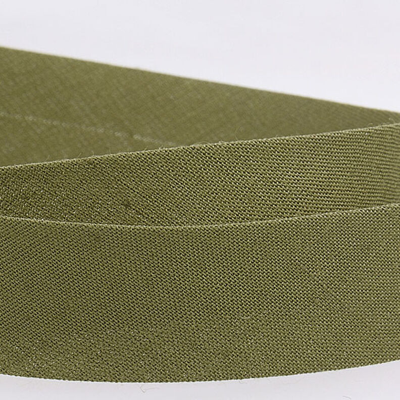 Taśma skośna Polycotton [20 mm] – jasny khaki,  image number 2