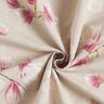 Tkanin dekoracyjna Half panama kwiat magnolii – malwa/naturalny,  thumbnail number 3