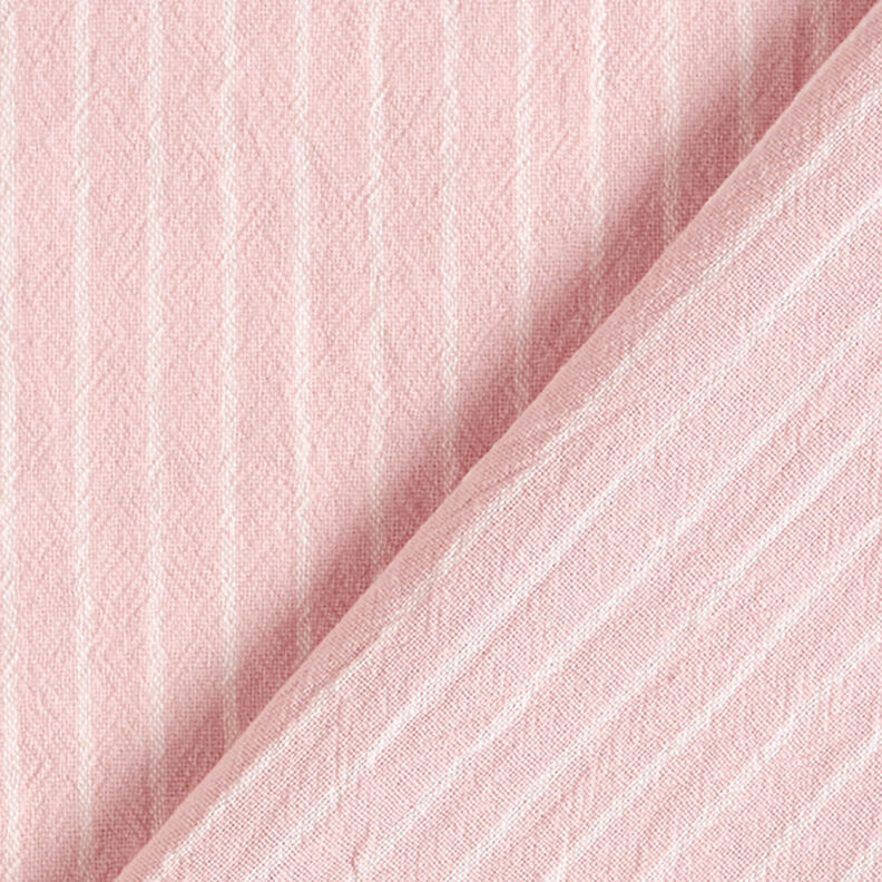 Tkanina na bluzki Mieszanka bawełny szerokie pasy – róż/mleczna biel,  image number 4