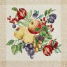 Panel dekoracyjny Gobelin kolorowe owoce – jasnobeżowy/czerwień karminowa,  thumbnail number 1