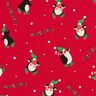 Panel Dzianina dresowa pętelkowa French Terry pingwin w śniegu – czerwień,  thumbnail number 7