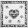 Panel dekoracyjny Gobelin alpejskie serce – kość słoniowa/szary,  thumbnail number 1