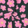 Puszysty plusz kwiaty | Poppy Fabrics – ciemna zieleń/pink,  thumbnail number 4