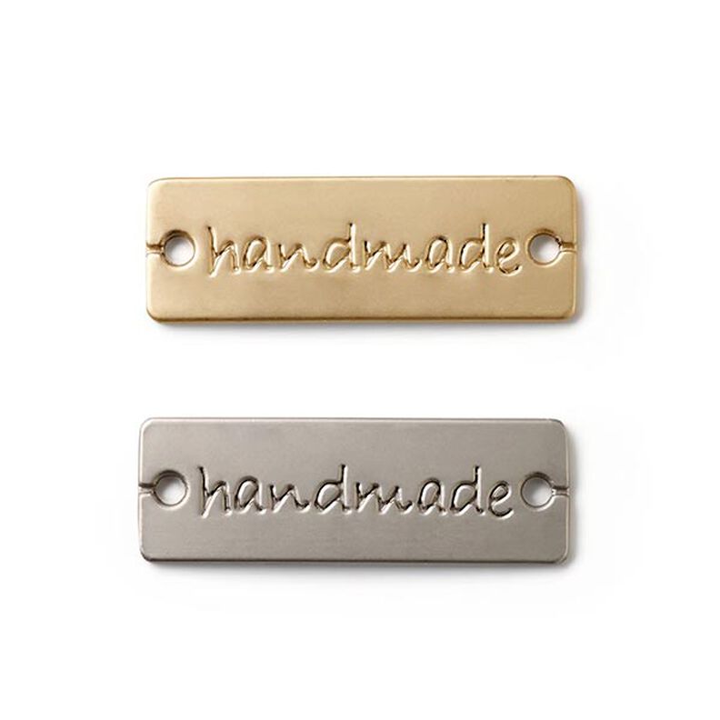 Przypinki „handmade” [ 3 x 1 cm ] | Prym – srebro metaliczny/złoto,  image number 1