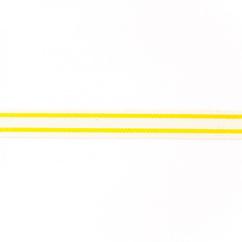 Taśma tkana Bawełna paski – żółć,  image number 1