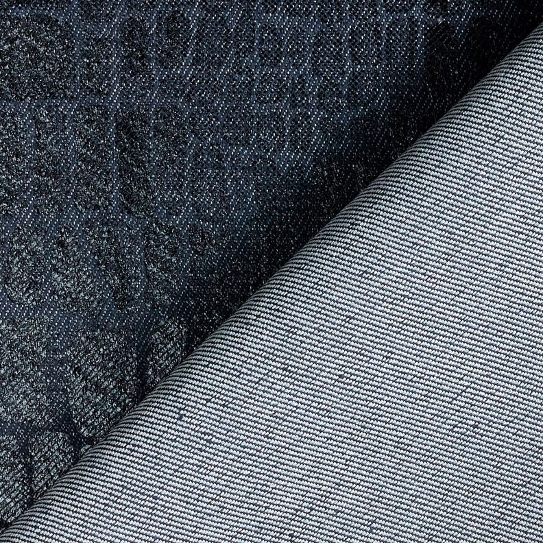 Wiskozowy denim o gadów – czarnoniebieski,  image number 4