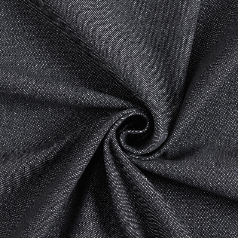Bawełniany denim strecz, średni – czerń, image number 1